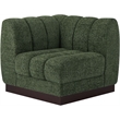 Meridian Furniture Quinn Green Chenille Fabric Corner Chair