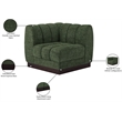 Meridian Furniture Quinn Green Chenille Fabric Corner Chair