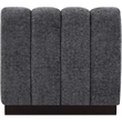 Meridian Furniture Quinn Grey Chenille Fabric Armless Chair