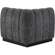 Meridian Furniture Quinn Grey Chenille Fabric Corner Chair