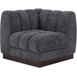 Meridian Furniture Quinn Grey Chenille Fabric Corner Chair