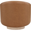 Meridian Furniture Gibson Cognac Vegan Leather Swivel Accent Chair