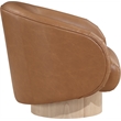 Meridian Furniture Gibson Cognac Vegan Leather Swivel Accent Chair