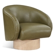 Meridian Furniture Gibson Olive Vegan Leather Swivel Accent Chair