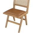 Meridian Furniture Abby Cognac Vegan Leather Dining Side Chair (Set of 2)