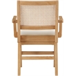 Meridian Furniture Abby Cream Vegan Leather Dining Arm Chair (Set of 2)