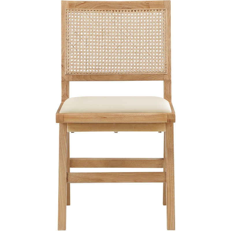 Meridian Furniture Abby Cream Vegan Leather Dining Side Chair (Set of 2)