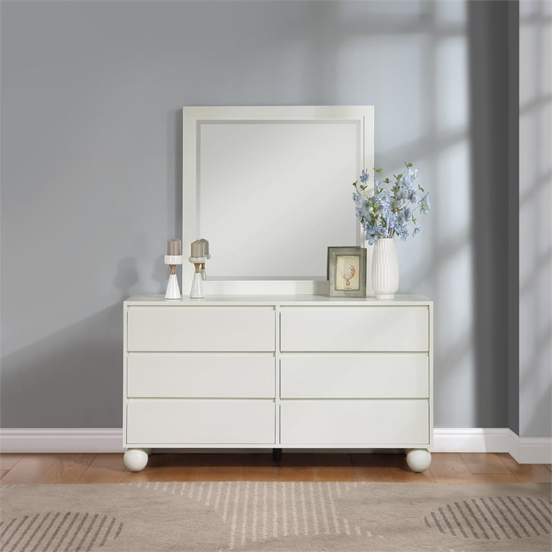 Meridian Furniture Kent Cream Mirror
