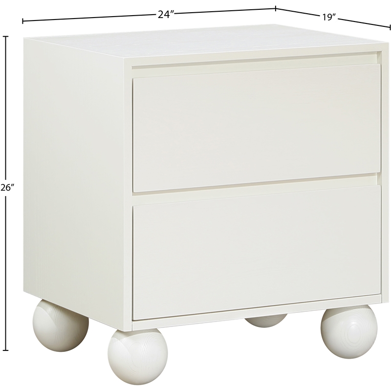 Meridian Furniture Kent Cream Night Stand