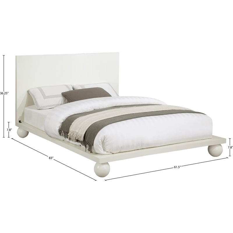 Meridian Furniture Kent Cream Queen Bed