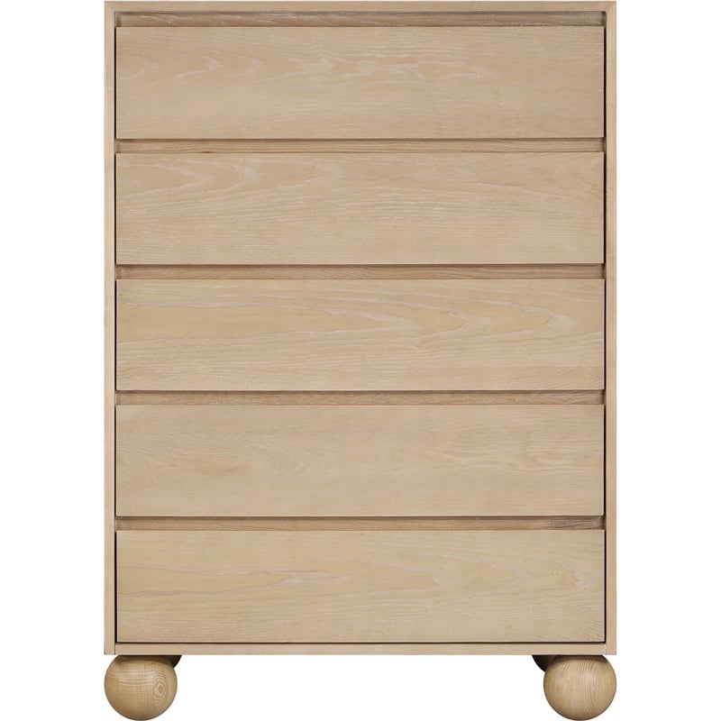 Meridian Furniture Kent Natural Solid Ash Wood Chest