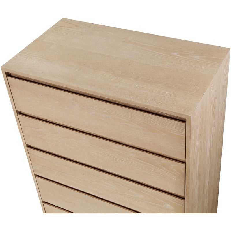 Meridian Furniture Kent Natural Solid Ash Wood Chest