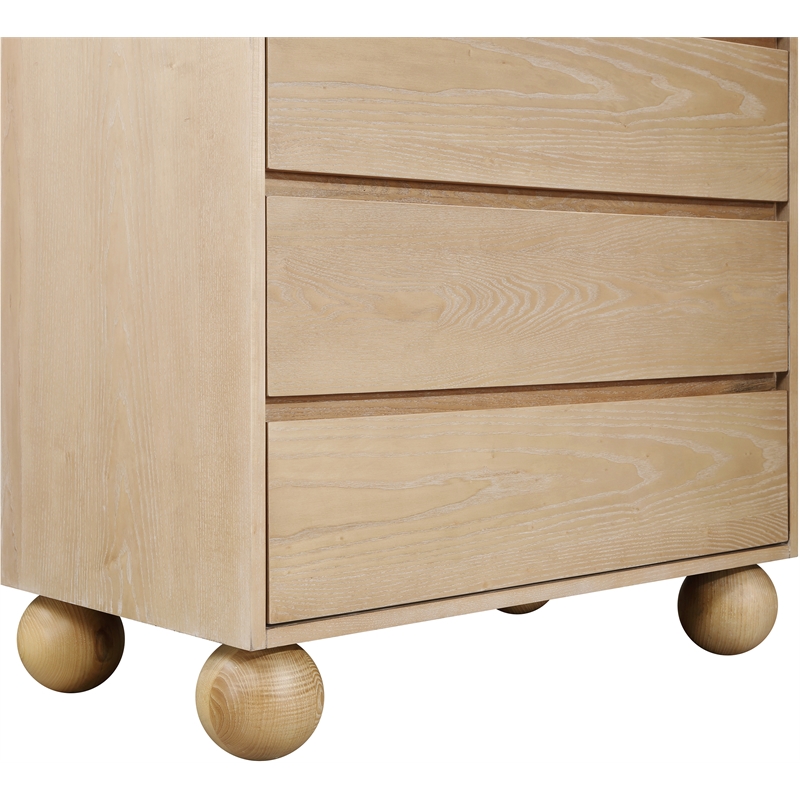 Meridian Furniture Kent Natural Solid Ash Wood Chest