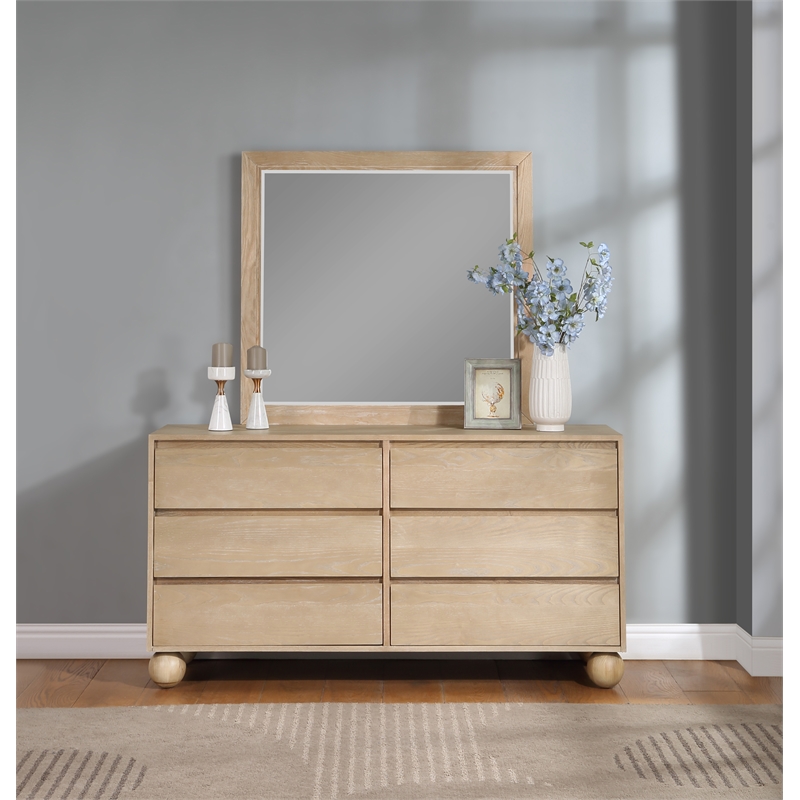 Meridian Furniture Kent Natural Mirror