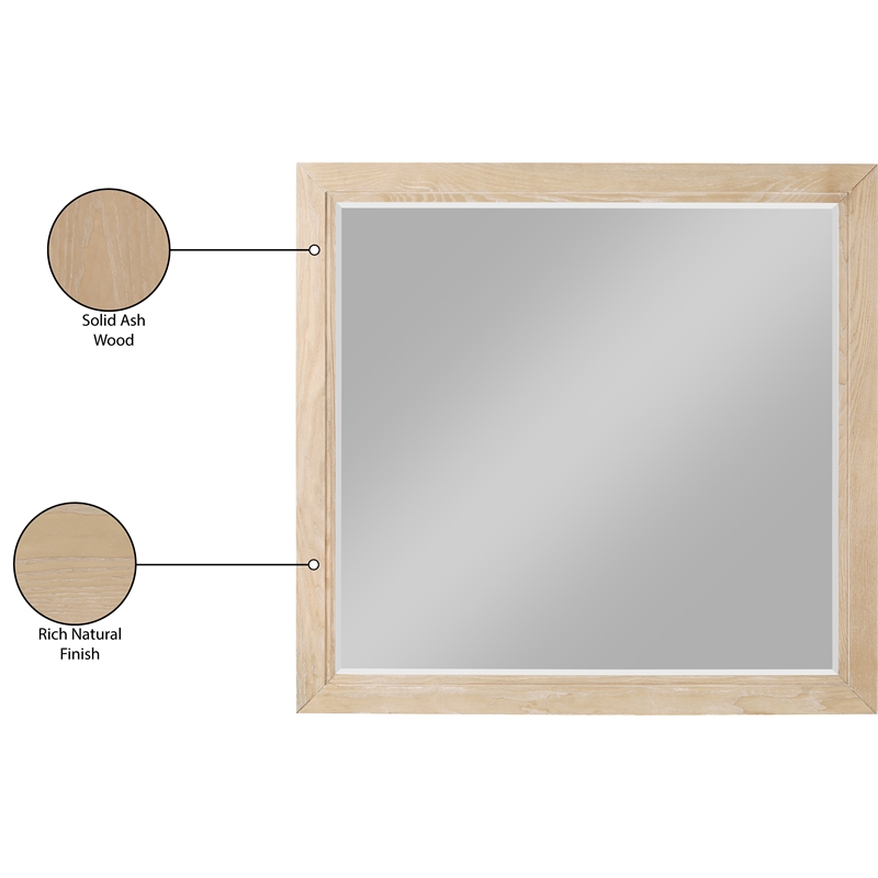 Meridian Furniture Kent Natural Mirror
