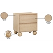 Meridian Furniture Kent Natural Night Stand
