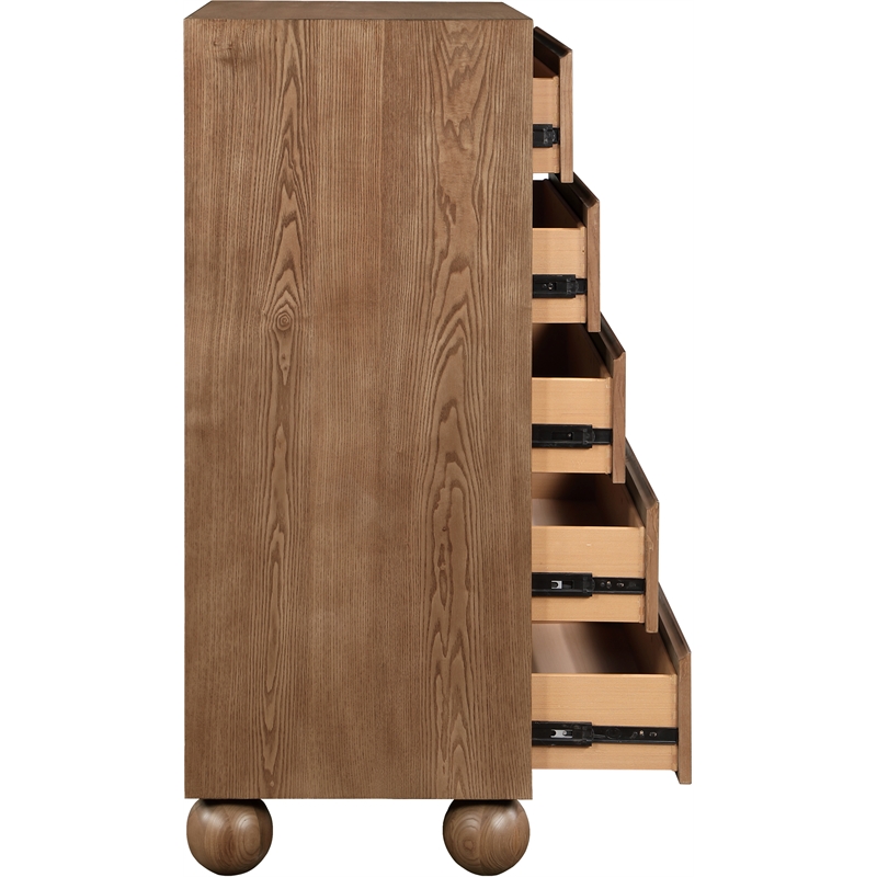 Meridian Furniture Kent Walnut Solid Ash Wood Chest