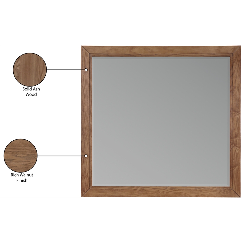 Meridian Furniture Kent Walnut Mirror