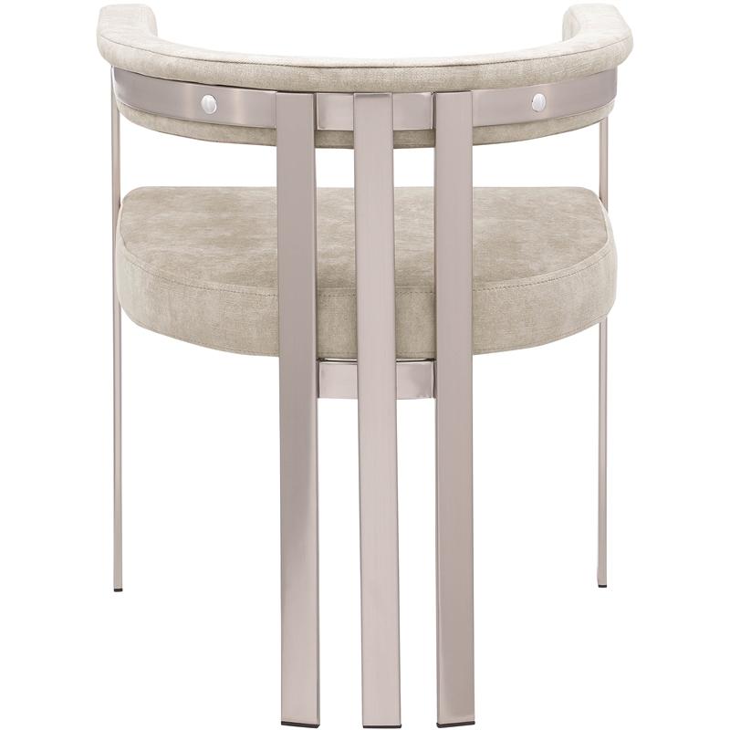 Meridian Furniture Marcello Beige Velvet Dining Chair (Set of 2)