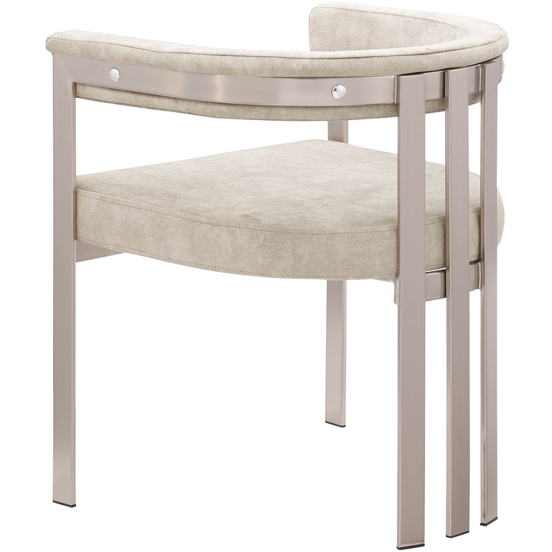 Meridian Furniture Marcello Beige Velvet Dining Chair (Set of 2)