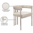 Meridian Furniture Marcello Beige Velvet Dining Chair (Set of 2)
