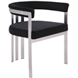 Meridian Furniture Marcello Black Velvet Dining Chair (Set of 2)