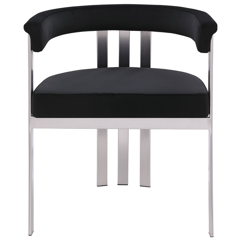 Meridian Furniture Marcello Black Velvet Dining Chair (Set of 2)