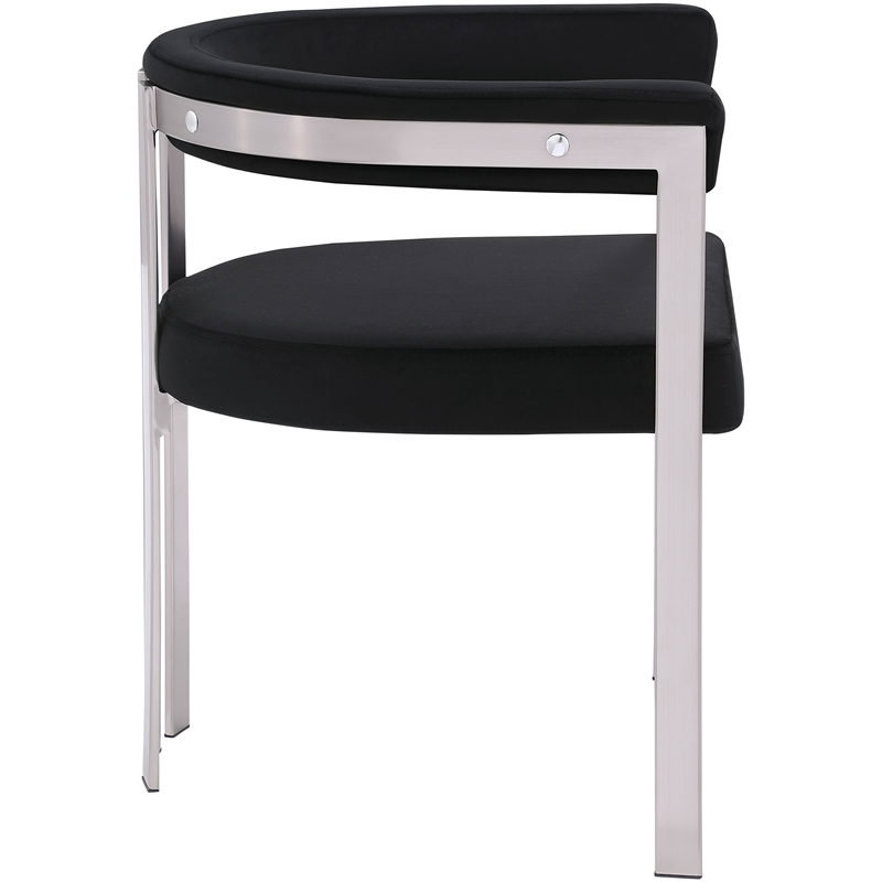 Meridian Furniture Marcello Black Velvet Dining Chair (Set of 2)