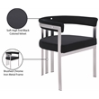 Meridian Furniture Marcello Black Velvet Dining Chair (Set of 2)