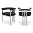 Meridian Furniture Marcello Black Velvet Dining Chair (Set of 2)