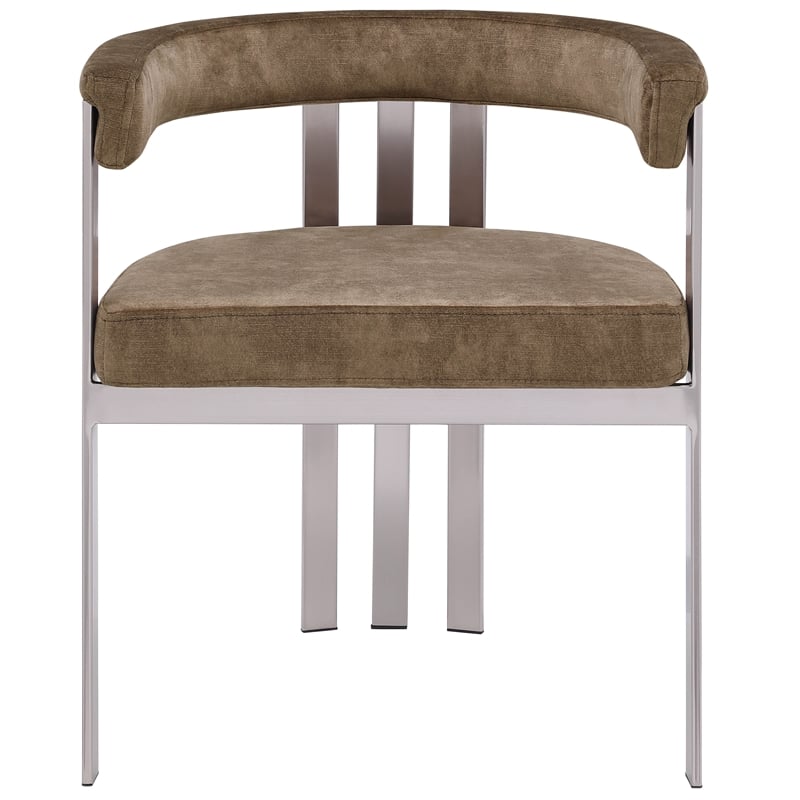 Meridian Furniture Marcello Brown Velvet Dining Chair (Set of 2)
