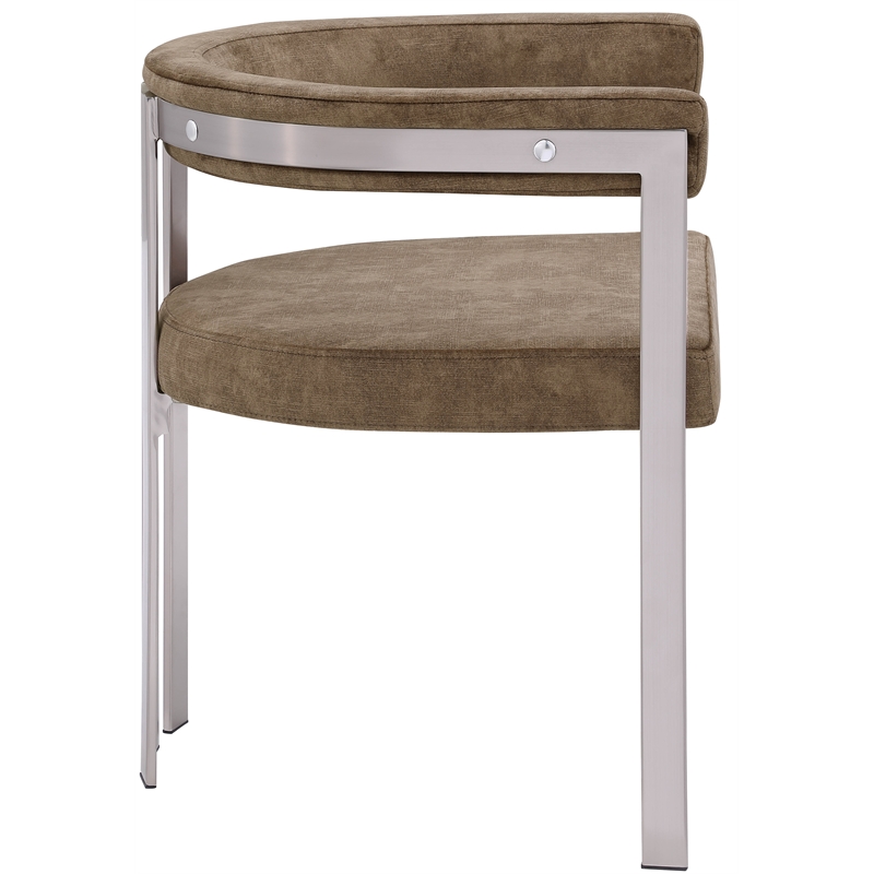 Meridian Furniture Marcello Brown Velvet Dining Chair (Set of 2)
