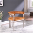 Meridian Furniture Marcello Cognac Velvet Dining Chair (Set of 2)