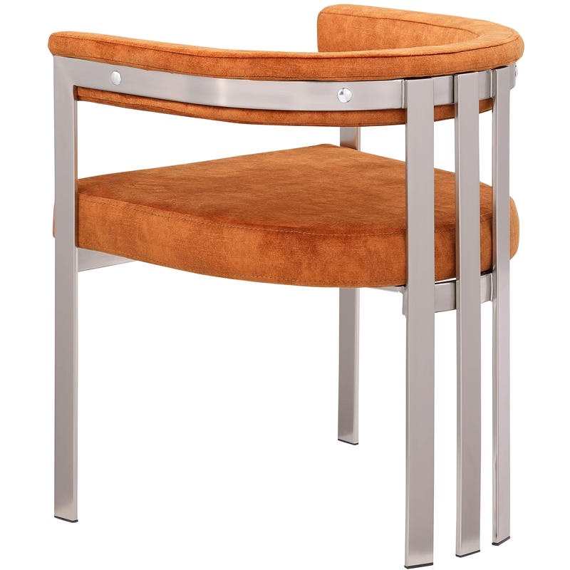 Meridian Furniture Marcello Cognac Velvet Dining Chair (Set of 2)