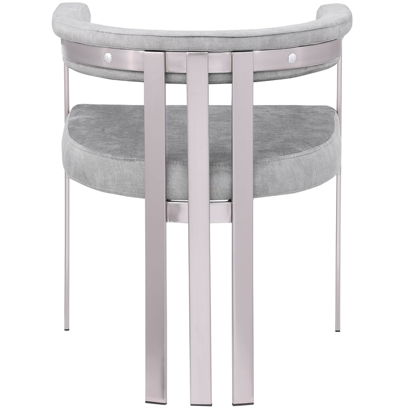 Meridian Furniture Marcello Grey Velvet Dining Chair (Set of 2)