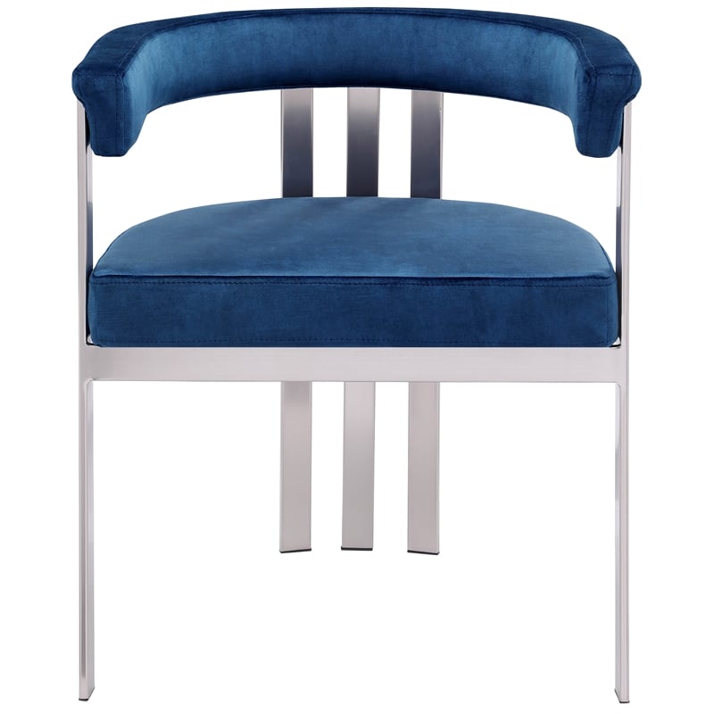 Meridian Furniture Marcello Navy Velvet Dining Chair (Set of 2)