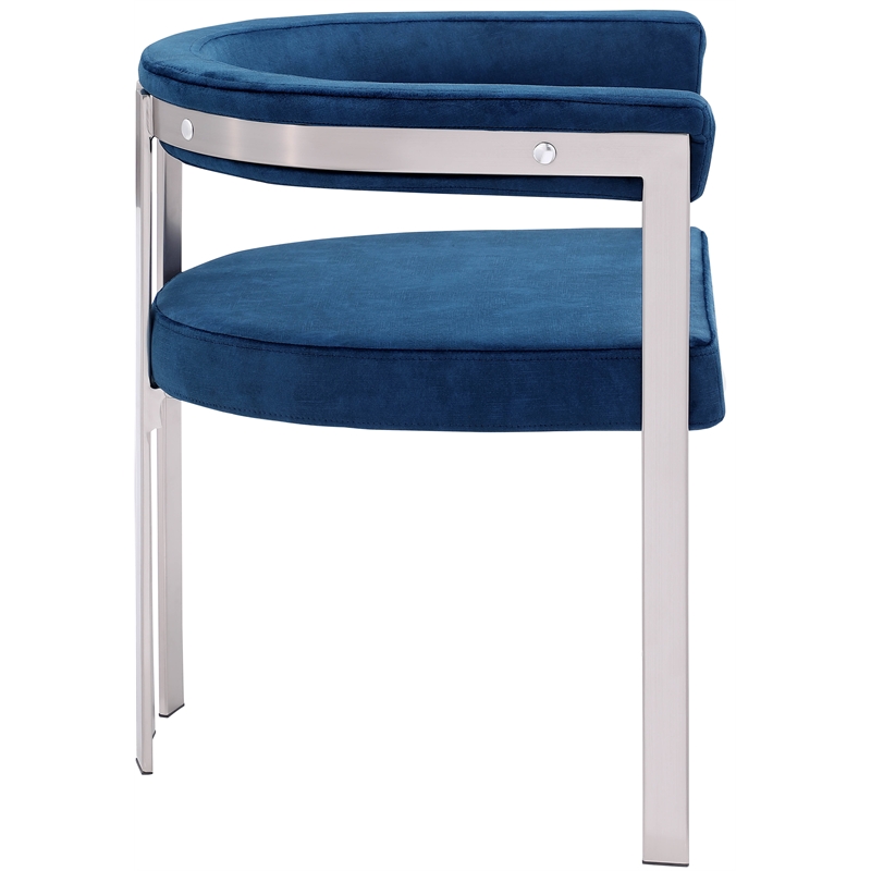 Meridian Furniture Marcello Navy Velvet Dining Chair (Set of 2)