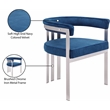 Meridian Furniture Marcello Navy Velvet Dining Chair (Set of 2)