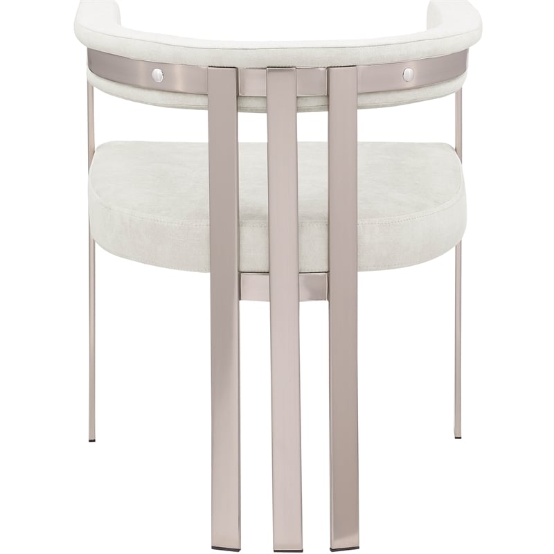 meridian furniture marcello stone velvet dining chair (set of 2)