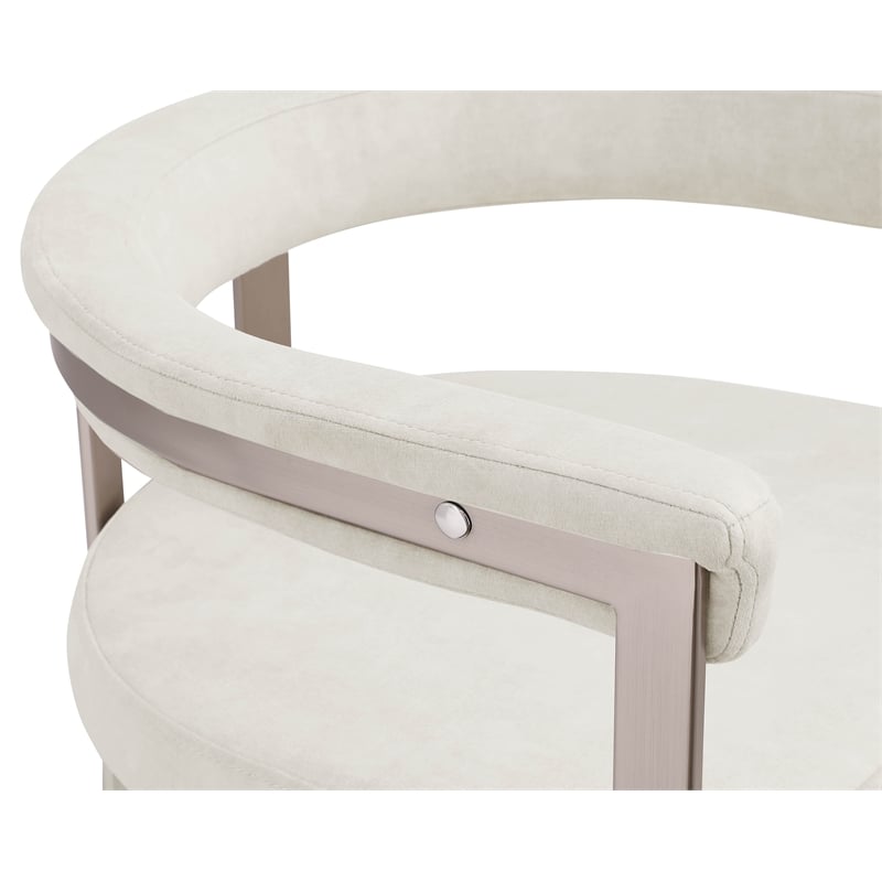 meridian furniture marcello stone velvet dining chair (set of 2)
