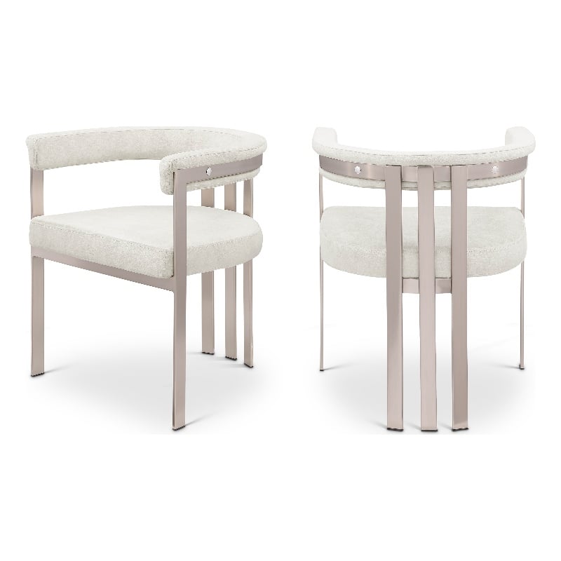 Meridian Furniture Marcello Stone Velvet Dining Chair (Set of 2)