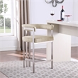 Meridian Furniture Marcello Beige Velvet Counter Stool (Set of 2)