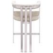 Meridian Furniture Marcello Beige Velvet Counter Stool (Set of 2)