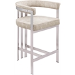 Meridian Furniture Marcello Beige Velvet Counter Stool (Set of 2)