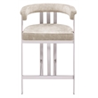 Meridian Furniture Marcello Beige Velvet Counter Stool (Set of 2)