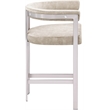 Meridian Furniture Marcello Beige Velvet Counter Stool (Set of 2)