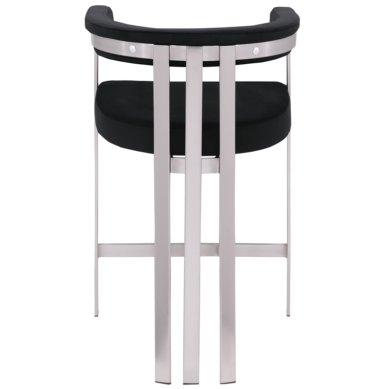 Meridian Furniture Marcello Black Velvet Counter Stool (Set of 2)