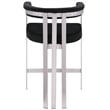 Meridian Furniture Marcello Black Velvet Counter Stool (Set of 2)