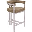 Meridian Furniture Marcello Brown Velvet Counter Stool (Set of 2)