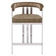 Meridian Furniture Marcello Brown Velvet Counter Stool (Set of 2)
